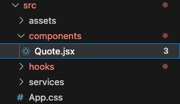 The path for Quote.jsx file