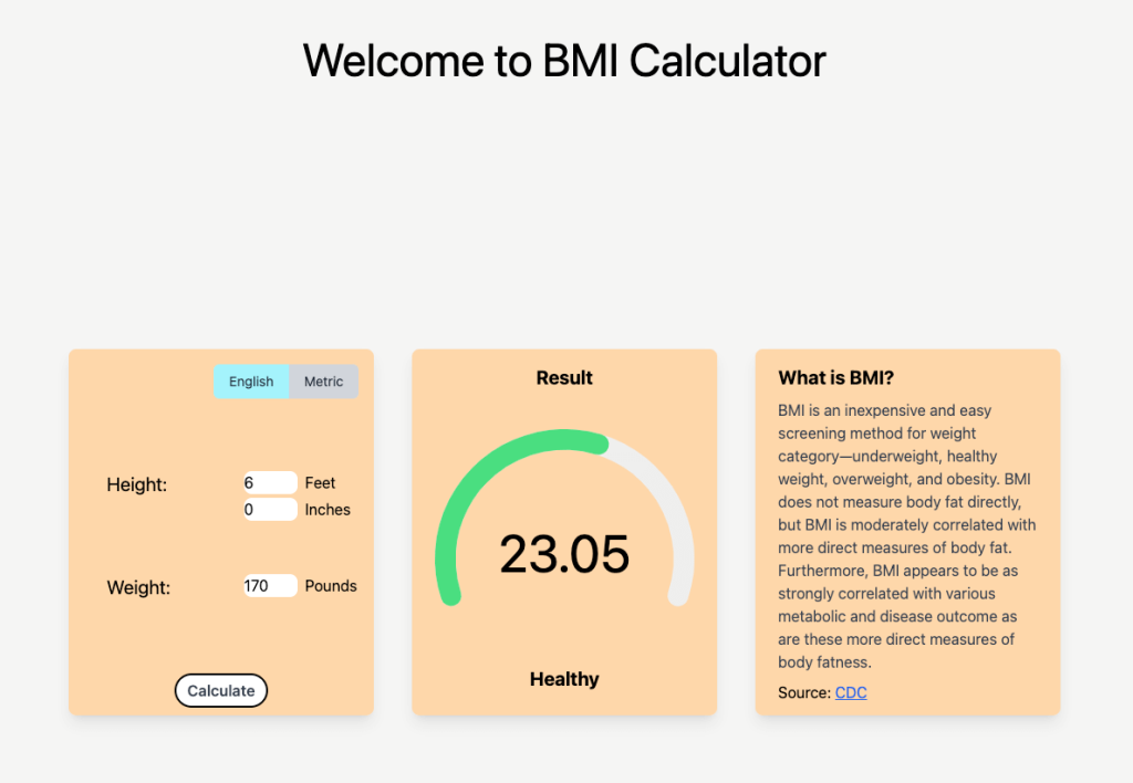 Crafting A Modern And Convenient BMI Calculator With React JS - Daniel Lim